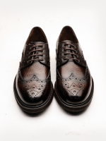 PRESTIJ Brown Leather Men's Classic Shoes - Image 5