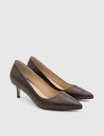 NELIA Dark Brown Leather Women's Stiletto - Image 3