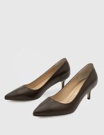 NELIA Dark Brown Leather Women's Stiletto - Image 2
