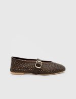 ADELINE Brown Leather Women's Ballerina