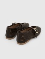 ADELINE Brown Leather Women's Ballerina - Image 4
