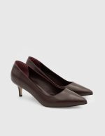NELIA Burgundy Leather Women's Stiletto - Image 3