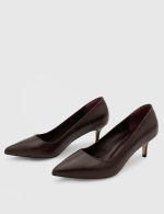 NELIA Burgundy Leather Women's Stiletto - Image 2