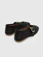 ADELINE Black Leather Women's Ballerina - Image 4