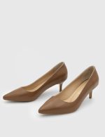 NELIA Brown Leather Women's Stiletto - Image 2