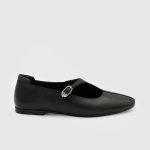 NORA Black Leather Women's Ballerina
