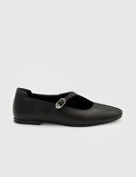 NORA Black Leather Women's Ballerina