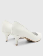 NELIA White Leather Women's Stiletto - Image 4