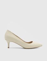 NELIA Cream Leather Women's Stiletto