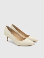 NELIA Cream Leather Women's Stiletto - Image 3