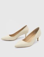NELIA Cream Leather Women's Stiletto - Image 2