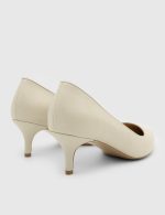 NELIA Cream Leather Women's Stiletto - Image 4