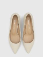 NELIA Cream Leather Women's Stiletto - Image 5