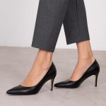 PATRICIA Black Leather Women's Stiletto