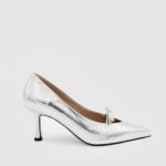 DIVINE Silver Leather Women's Stiletto