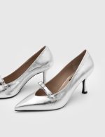 DIVINE Silver Leather Women's Stiletto - Image 2
