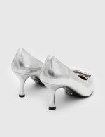 DIVINE Silver Leather Women's Stiletto - Image 4