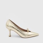 DIVINE Gold Leather Women's Stiletto