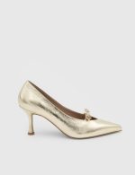 DIVINE Gold Leather Women's Stiletto