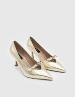 DIVINE Gold Leather Women's Stiletto - Image 3