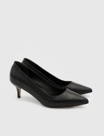 NELIA Black Leather Women's Stiletto - Image 3