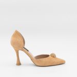 PAMEL Tan Suede Leather Women's Stiletto