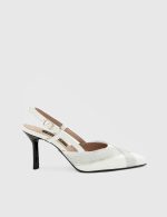 ANASTASIA White Leather Women's Heeled Sandal