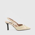 ANASTASIA Nude Leather Women's Heeled Sandal