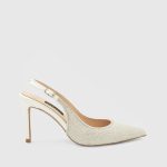 VIVIEN White Leather Women's Heeled Sandal