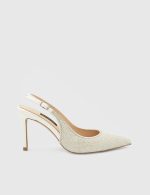 VIVIEN White Leather Women's Heeled Sandal
