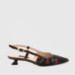 ALAYA Cherry Leather Women's Heeled Sandal
