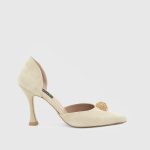 PAMEL Gray Suede Leather Women's Stiletto