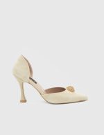 PAMEL Gray Suede Leather Women's Stiletto