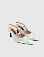 ANASTASIA White Leather Women's Heeled Sandal - Image 2