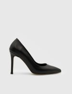 POEM Black Leather Women's Stiletto