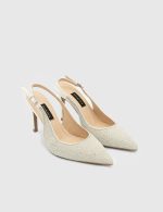 VIVIEN White Leather Women's Heeled Sandal - Image 2