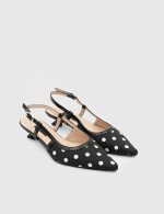 ALAYA Black Leather Women's Heeled Sandal - Image 2