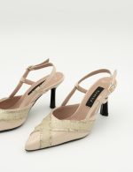ANASTASIA Nude Leather Women's Heeled Sandal - Image 3