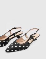 ALAYA Black Leather Women's Heeled Sandal - Image 3
