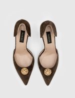 PAMEL Brown Suede Leather Women's Stiletto - Image 4