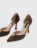 PAMEL Brown Suede Leather Women's Stiletto - Image 3