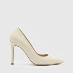 POEM Beige Leather Women's Stiletto