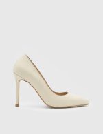 POEM Beige Leather Women's Stiletto