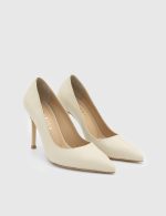 POEM Beige Leather Women's Stiletto - Image 3