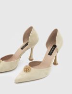 PAMEL Gray Suede Leather Women's Stiletto - Image 3