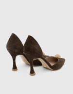 PAMEL Brown Suede Leather Women's Stiletto - Image 5