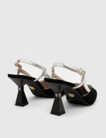 DAJANA Black Suede Leather Women's Heeled Sandal - Image 4