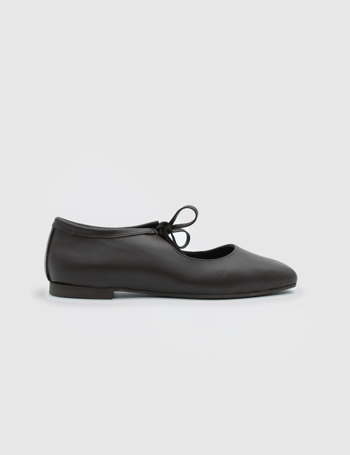 19.jpg SORELA Brown Leather Women's Ballerina - Image 1