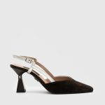 DAJANA Brown Suede Leather Women's Heeled Sandal