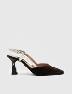 DAJANA Brown Suede Leather Women's Heeled Sandal
